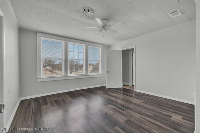 2101 N I St, Fort Smith, AR 72901 - spare room with ceiling fan, wood finished floors, and baseboards