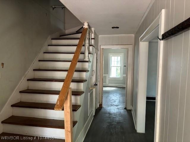 stairs with ornamental molding