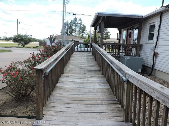 view of dock with cooling unit