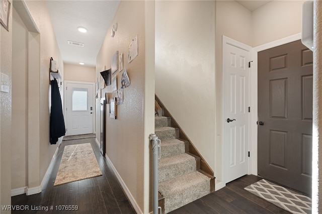 interior space featuring dark hardwood / wood-style flooring