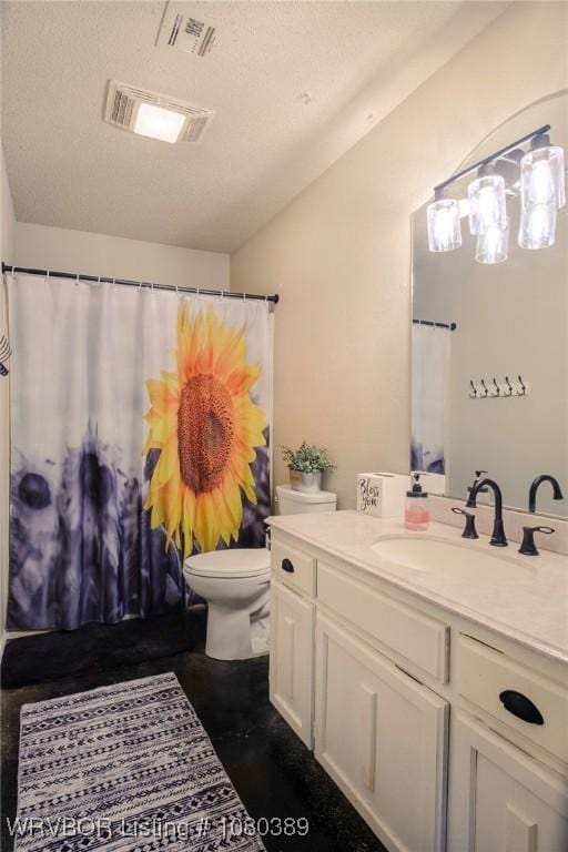 3745 E 420th Rd, Adair, OK 74330 - full bathroom featuring toilet, vanity, and visible vents