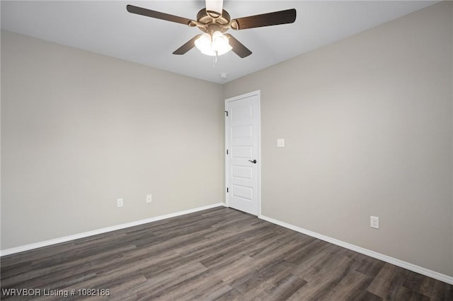 2325 Amy Ln, Van Buren, AR 72956 - unfurnished room featuring dark wood-type flooring and ceiling fan
