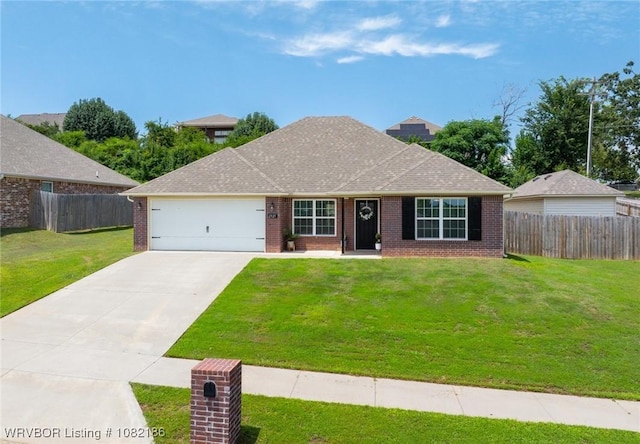 2325 Amy Ln, Van Buren, AR 72956 - single story home featuring brick siding, an attached garage, concrete driveway, and a shingled roof