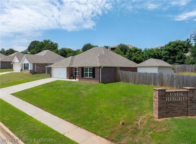 2325 Amy Ln, Van Buren, AR 72956 - single story home with an attached garage, concrete driveway, and brick siding
