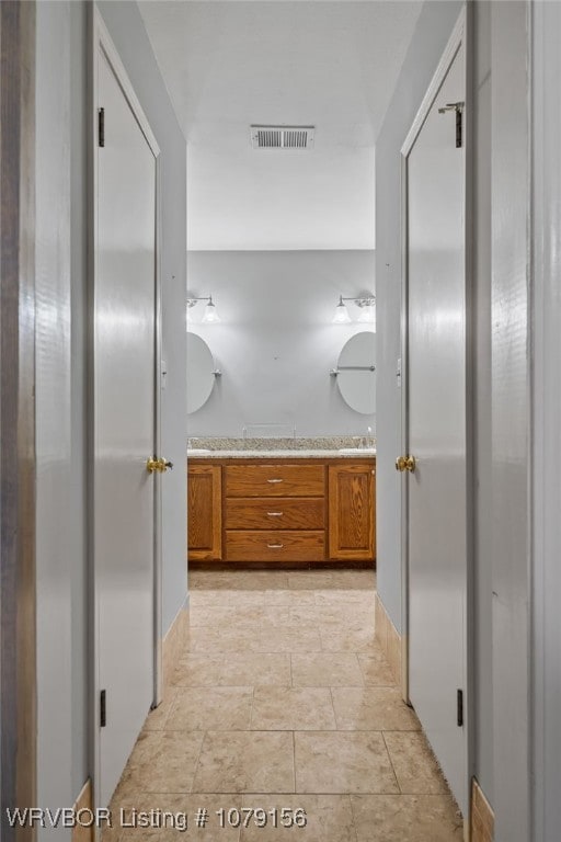 bathroom with visible vents