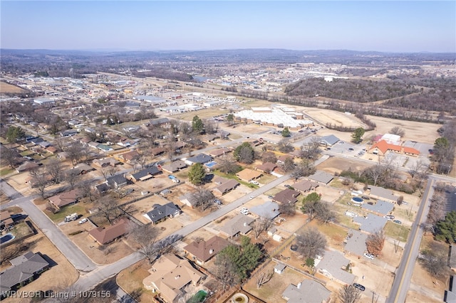 aerial view featuring a residential view