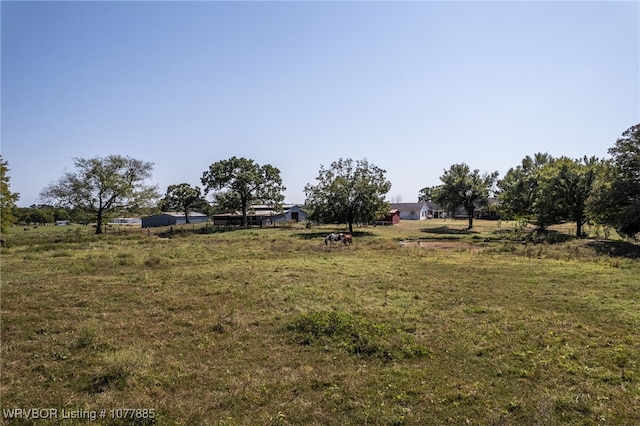 view of yard featuring a rural view