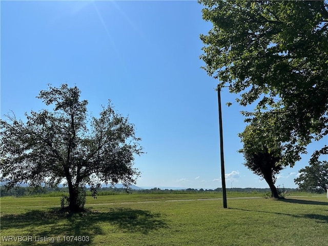 view of yard with a rural view