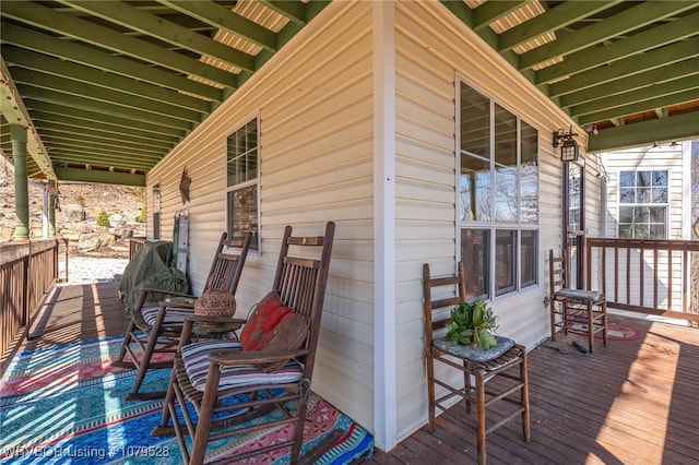 view of wooden terrace