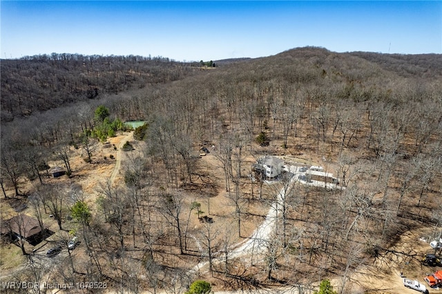 drone / aerial view with a mountain view