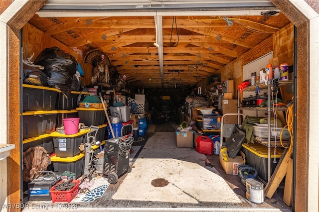 view of storage area