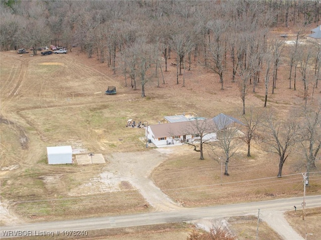 bird's eye view featuring a rural view