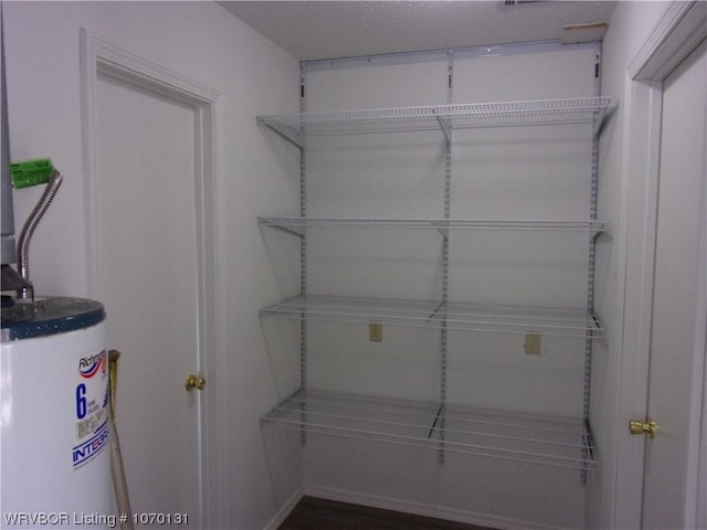 pantry with water heater