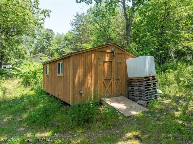 1310 Pigeon Creek Rd, Mountainburg, AR 72946 - view of shed
