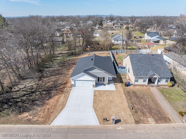 bird's eye view featuring a residential view