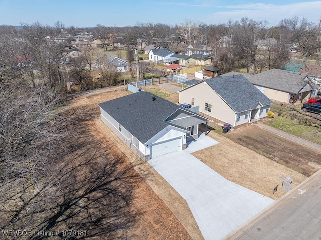 drone / aerial view featuring a residential view