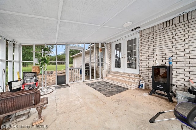 106078 S 4715th Rd, Muldrow, OK 74948 - sunroom featuring french doors