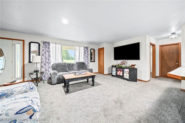 106078 S 4715th Rd, Muldrow, OK 74948 - carpeted living room featuring baseboards