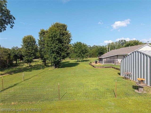 106078 S 4715th Rd, Muldrow, OK 74948 - view of yard featuring a storage unit