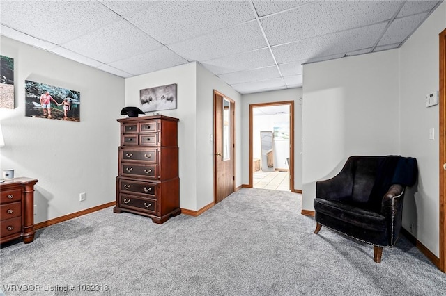 106078 S 4715th Rd, Muldrow, OK 74948 - sitting room with a paneled ceiling and carpet