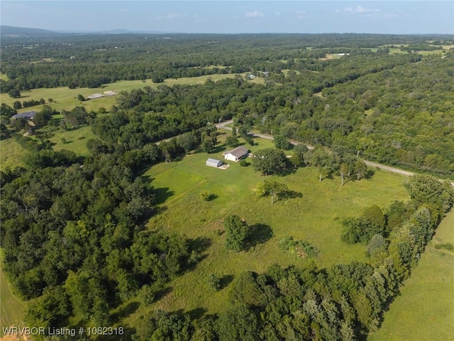 106078 S 4715th Rd, Muldrow, OK 74948 - aerial view of property's location featuring a heavily wooded area