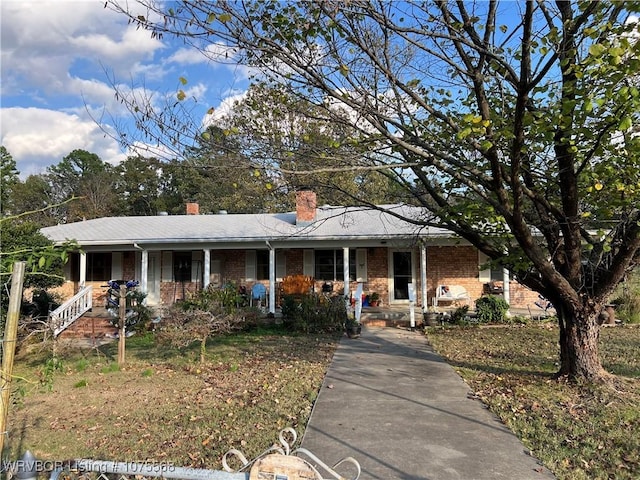 view of single story home