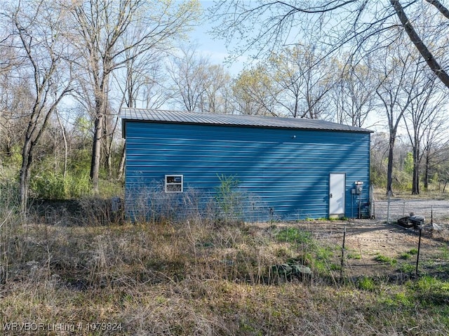 view of pole building