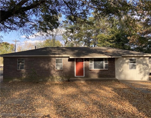 view of ranch-style house