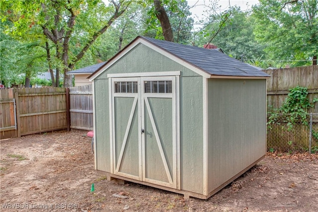 1326 56th Ter, Fort Smith, AR 72904 - view of shed featuring a fenced backyard