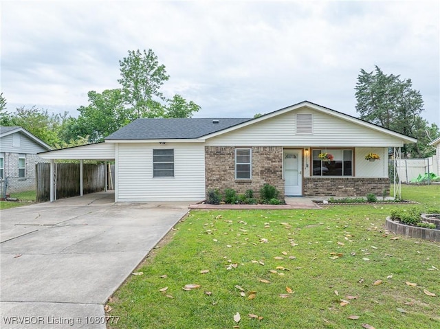 view of front facade featuring concrete driveway and brick siding