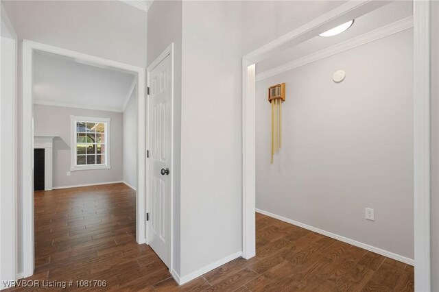 10116 Hanover Ct, Fort Smith, AR 72908 - hall with ornamental molding and dark wood-style floors