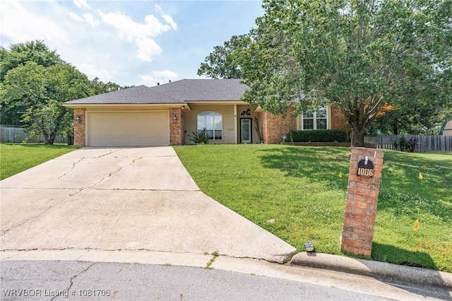 10116 Hanover Ct, Fort Smith, AR 72908 - view of front of home featuring an attached garage, brick siding, and concrete driveway