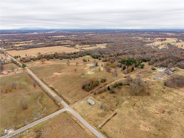 drone / aerial view featuring a rural view