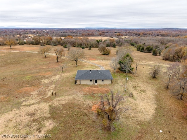 drone / aerial view with a rural view