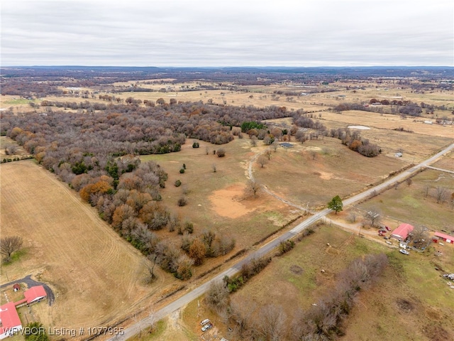 bird's eye view featuring a rural view