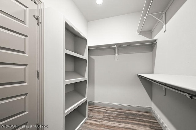 9205 R A Young Jr Dr, Fort Smith, AR 72916 - walk in closet with dark wood-type flooring