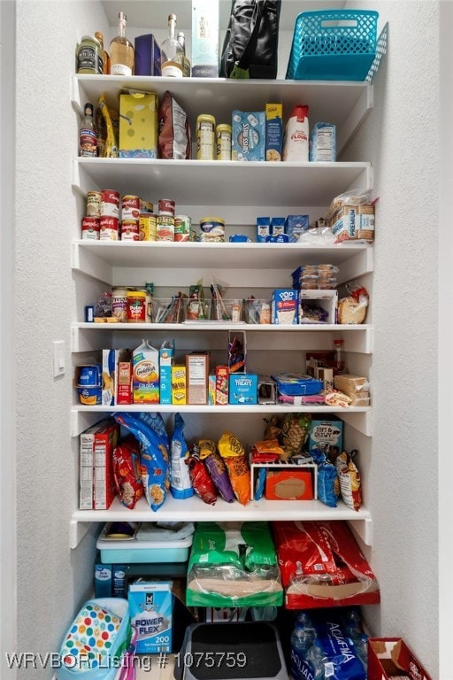 view of pantry