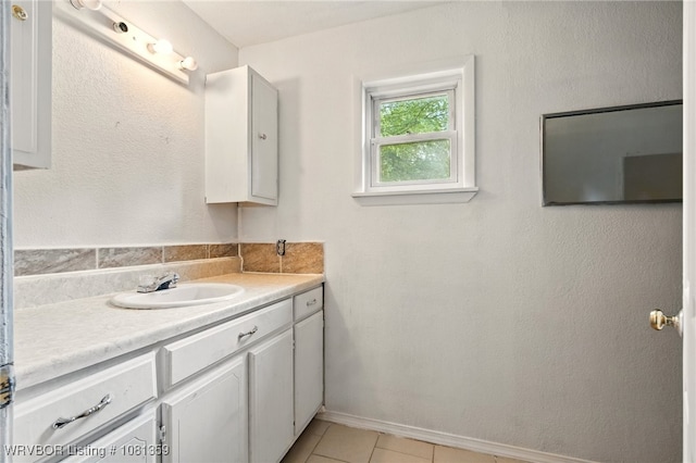 4002 57th St, Fort Smith, AR 72904 - bathroom with vanity and tile patterned floors
