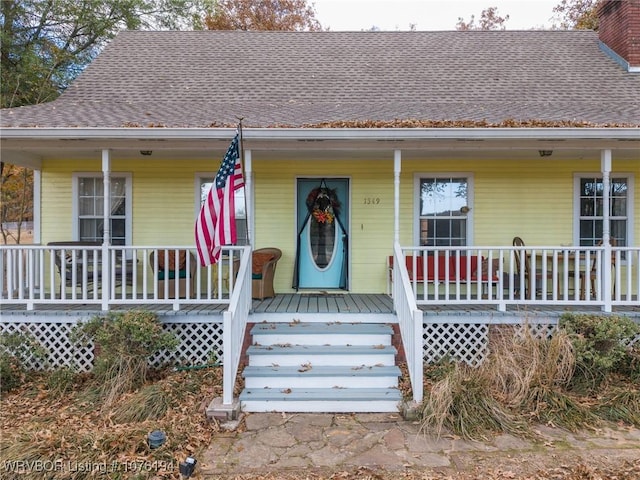 view of front of home with a porch