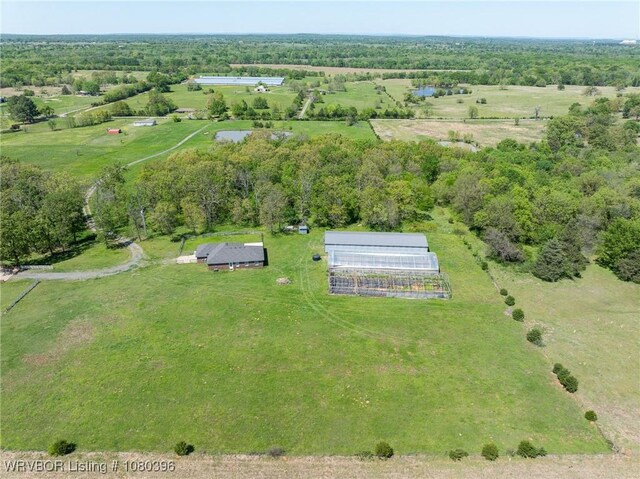 24401 Brazil Creek Loop, Shady Point, OK 74956 - bird's eye view featuring a rural view