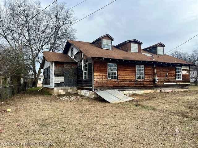 view of back of property