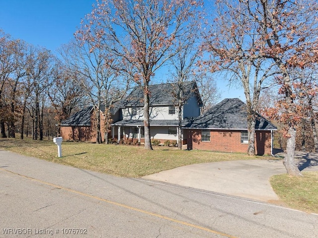 view of front property with a front yard