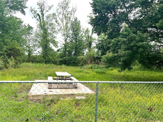 view of home's community with fence and a patio