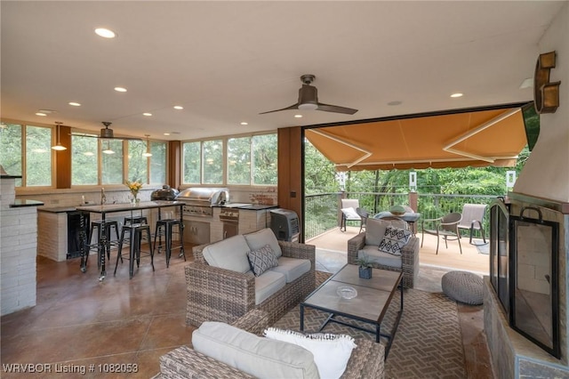 4110 S 34th St, Fort Smith, AR 72903 - view of patio featuring outdoor lounge area and an outdoor kitchen
