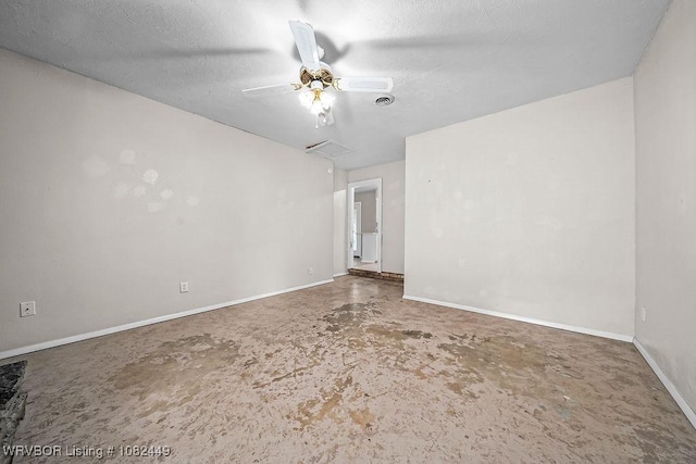 121 Dartmouth Ln, Fort Smith, AR 72908 - empty room with concrete floors and a ceiling fan