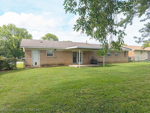 121 Dartmouth Ln, Fort Smith, AR 72908 - rear view of house with a patio area, a gate, and brick siding