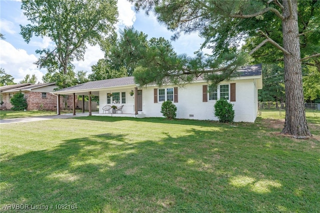 1723 N 52nd St, Fort Smith, AR 72904 - ranch-style house featuring driveway, an attached carport, a porch, and brick siding