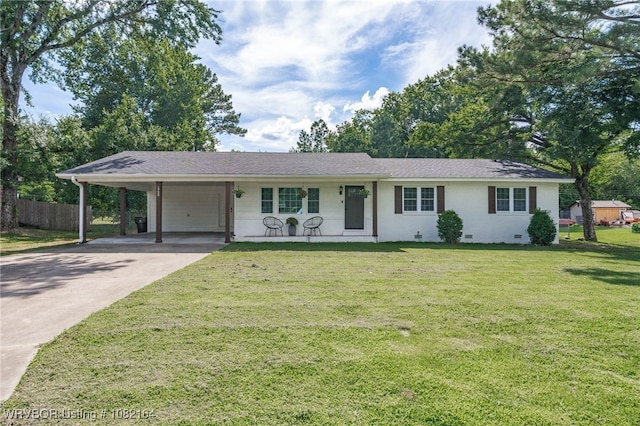1723 N 52nd St, Fort Smith, AR 72904 - ranch-style house featuring driveway, an attached carport, and crawl space