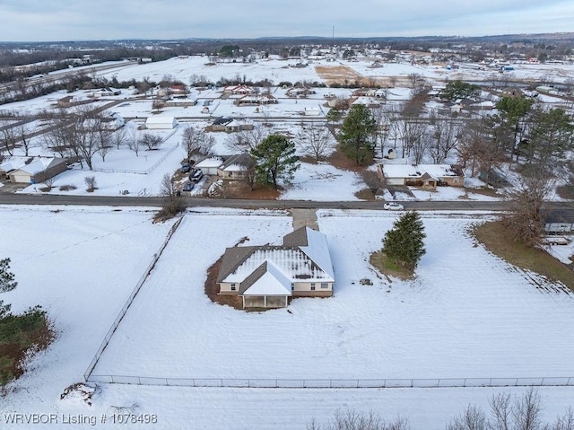 view of snowy aerial view