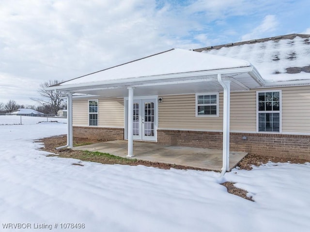 view of front of property with french doors